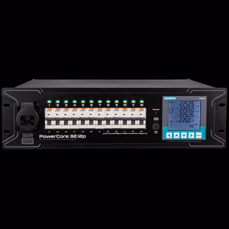 SHOWGEAR PowerCore 32.12p 1x Schuko + 12x PowerPro True 1x Schuko + 12x PowerPro True