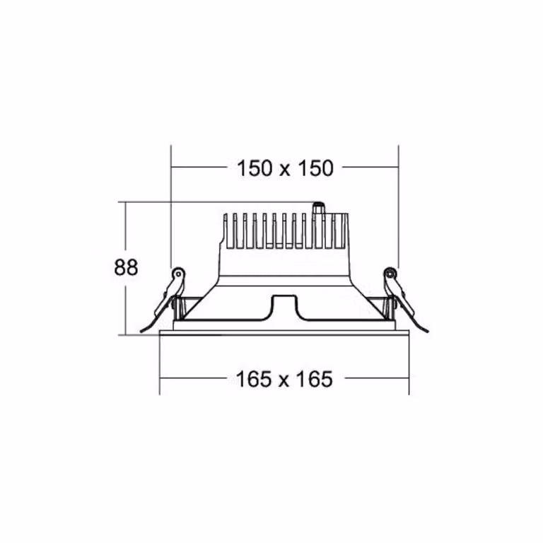 BRUMBERG Apollo Midi, liscio, angolare, DALI, 4.000 K, nero dimmerabile, Nero, Studio / Ufficio, Alluminio, Moderno, Downlight