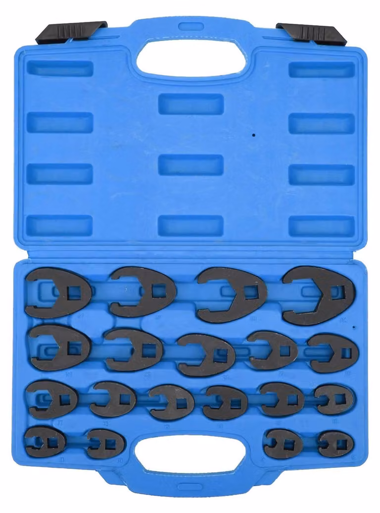 Elzusha - Set di chiavi a bussola da 19 pezzi - Chiavi metriche professionali da 8 a 32 mm - Inseritore a cricchetto/prolunghe - Acciaio CR-MO di alta qualità - Ideale per fissaggi nascosti - Set di chiavi a bussola