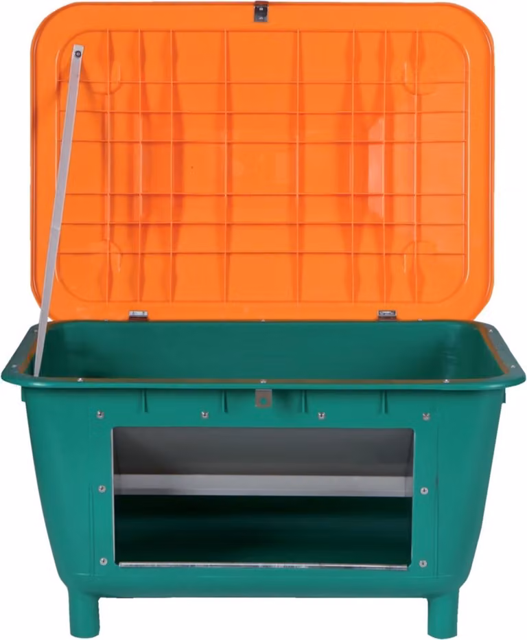 Contenitore di graniglia da 220 L quadrati con scivolo di rimozione
