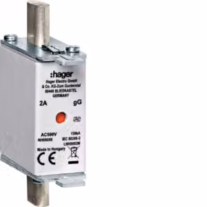 Fusibile NH NH000 gG 500V 32A dispositivo di segnalazione combinato con linguetta di presa in metallo