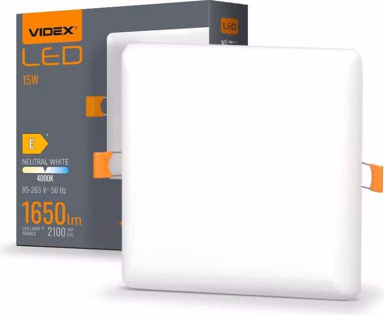 Apparecchio LED senza cornice VIDEX-DOWNLIGHT-LED-DLFS-15W-NW