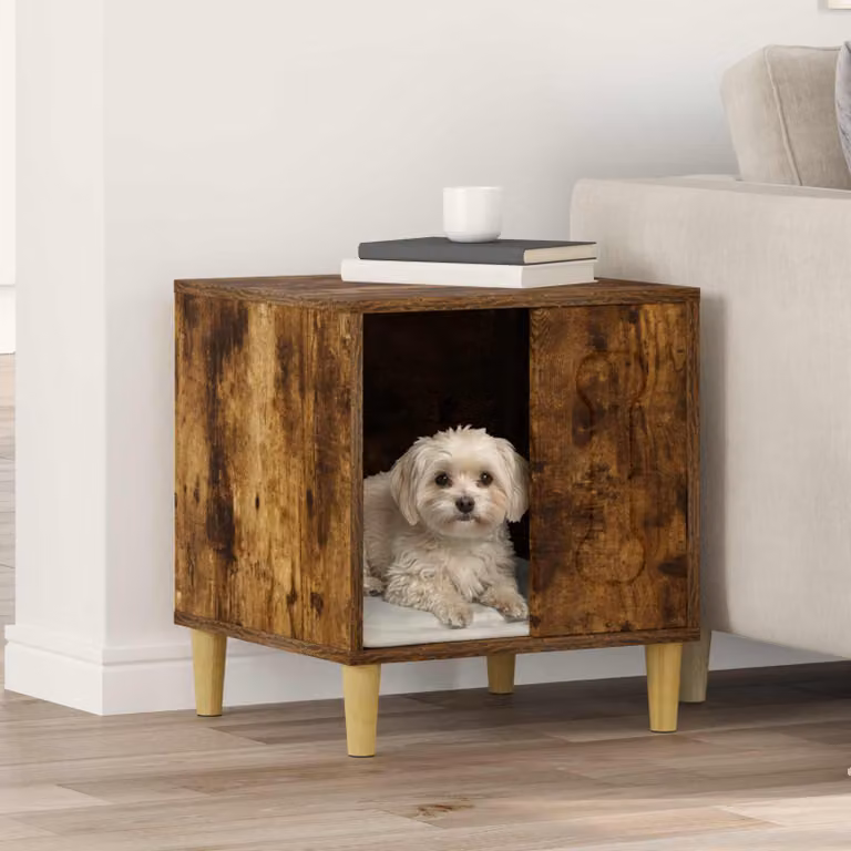 Cuccia per cani vidaXL in legno color marrone L: 44 cm, P: 42 cm, H: 49 cm