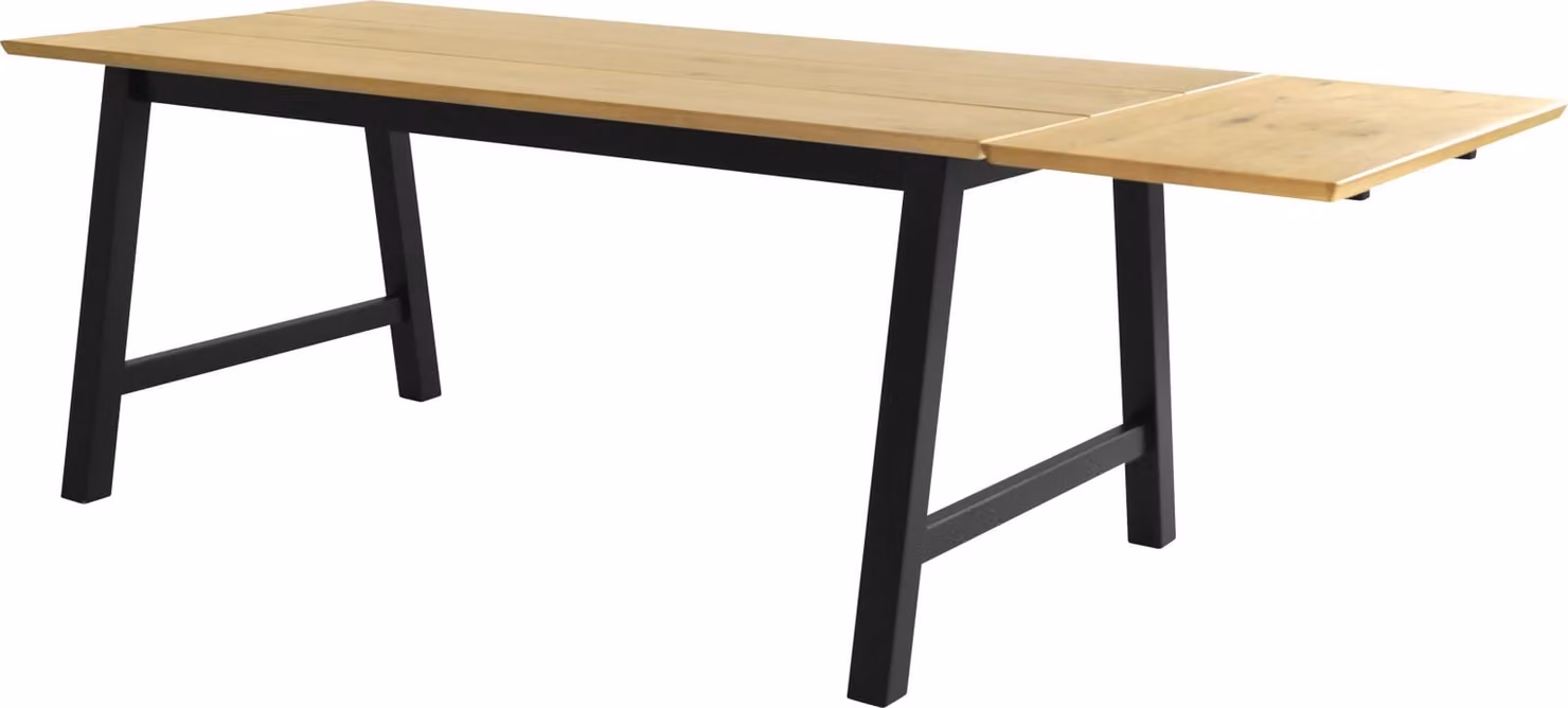 Larghezza tavola aggiuntiva Eame 45 cm, impiallacciatura in rovere selvatico.