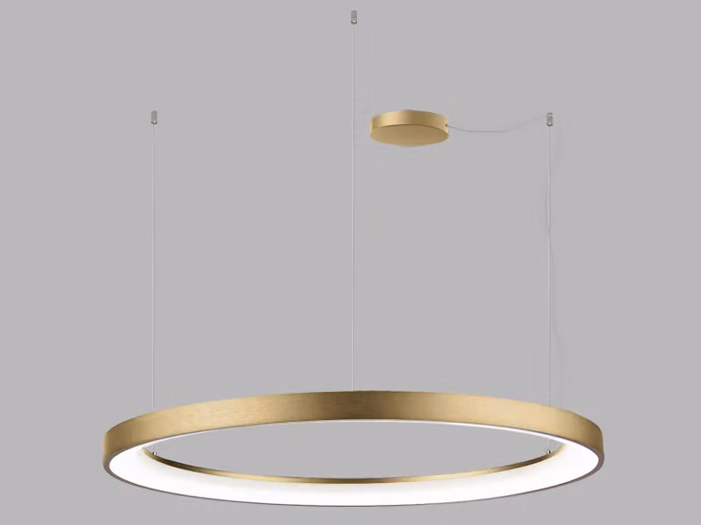 Lampadario LED dimmerabile BELLA SLIM P-Z CRI90, variante: oro, Ø 980 mm, 80 W, 3000/4000 K, DALI