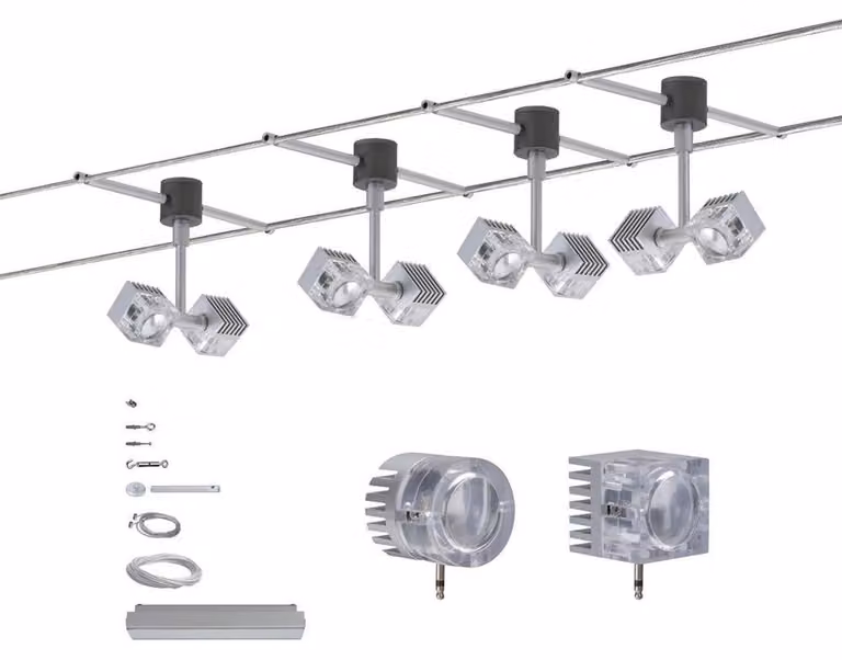Paulmann LED Spot Geo Seilsystem 12V 97641 Geo Spot flex 976.41