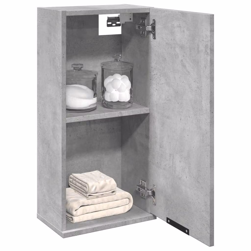 Mobile da bagno a parete vidaXL moderno in grigio cemento L 32 cm, P 20 cm, H 67 cm