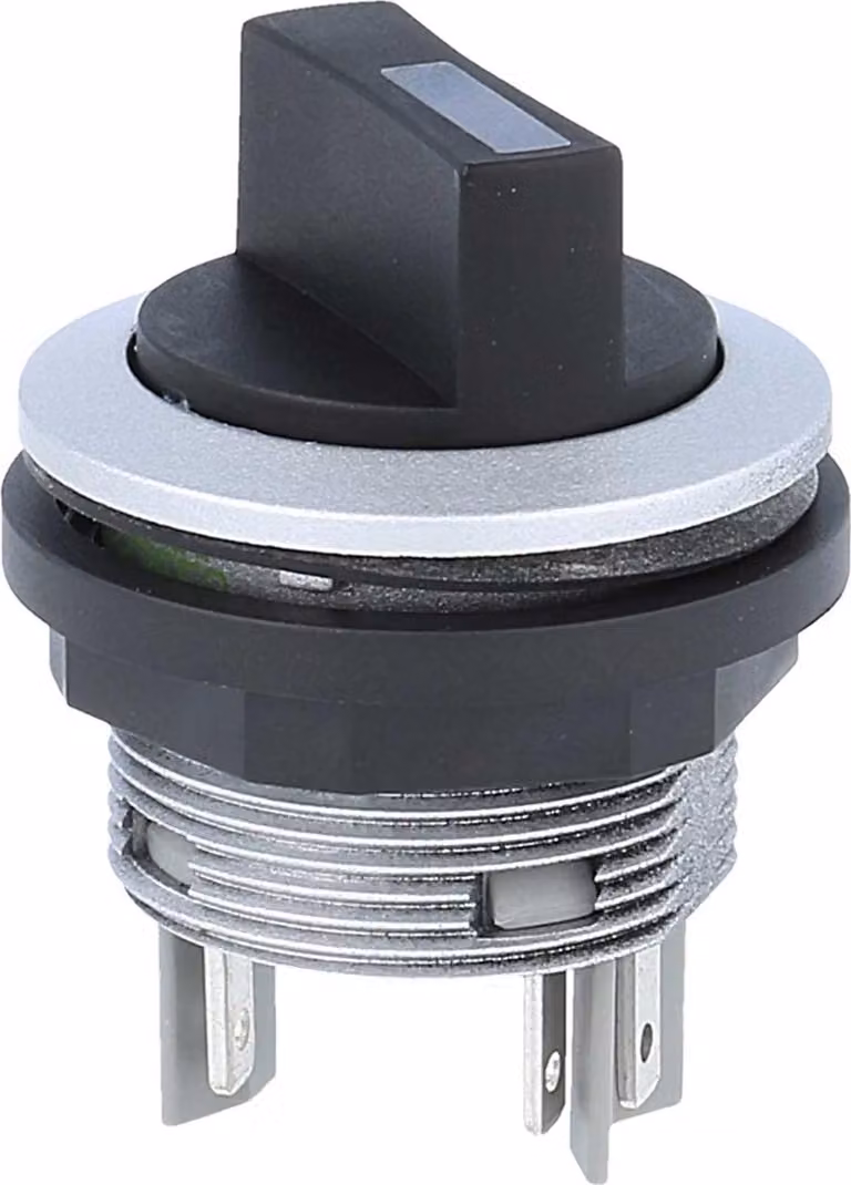 Georg Schlegel Selettore luminoso a scatto, 1S illuminabile, rotondo, SHORTRON Spina piatta 2,8 mm x 0,8 mm - 1 pezzo