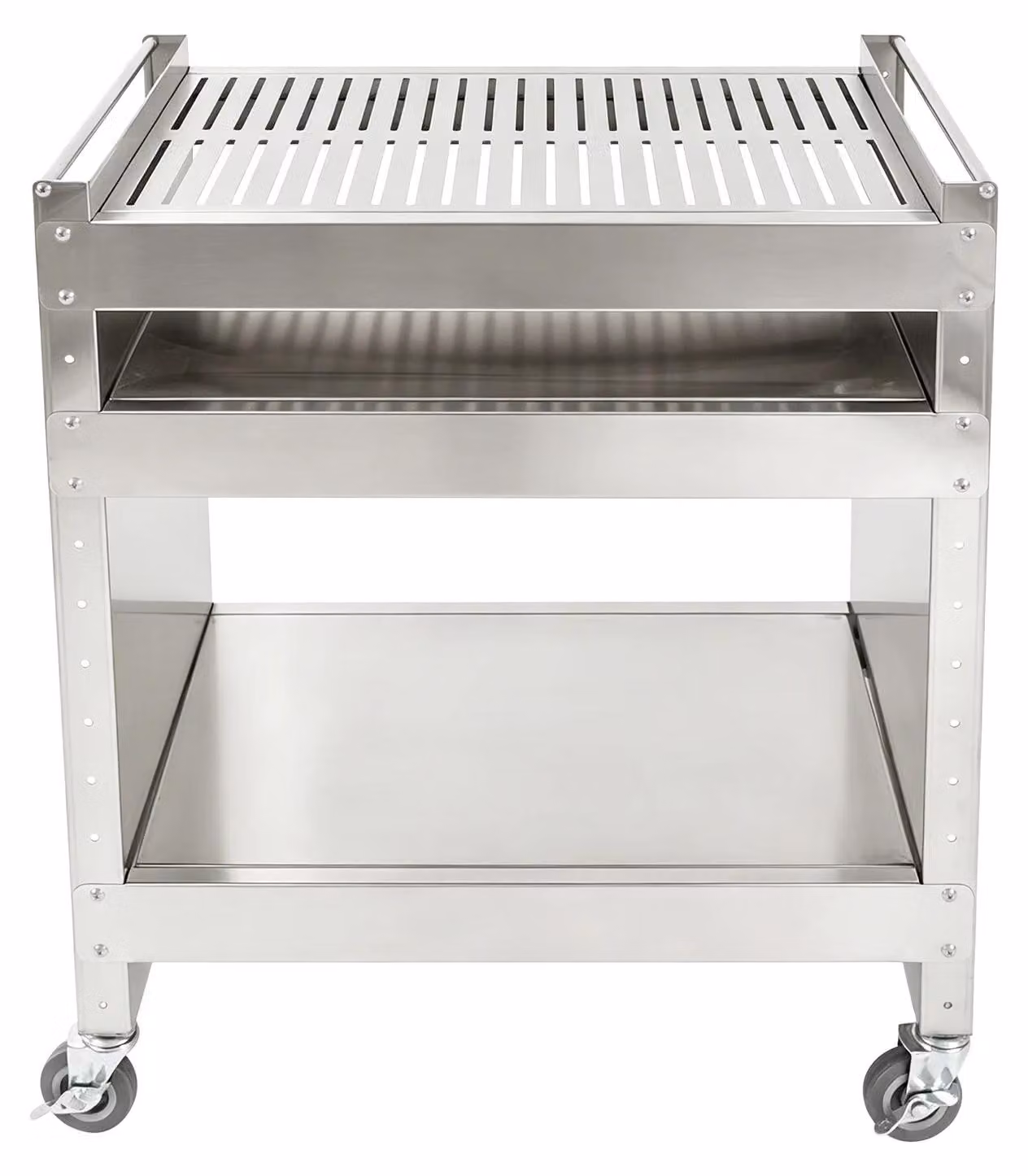 Barbecue a carbone - Carrello barbecue indipendente - Argento - Ideale per il giardino - Per cucinare all'aperto