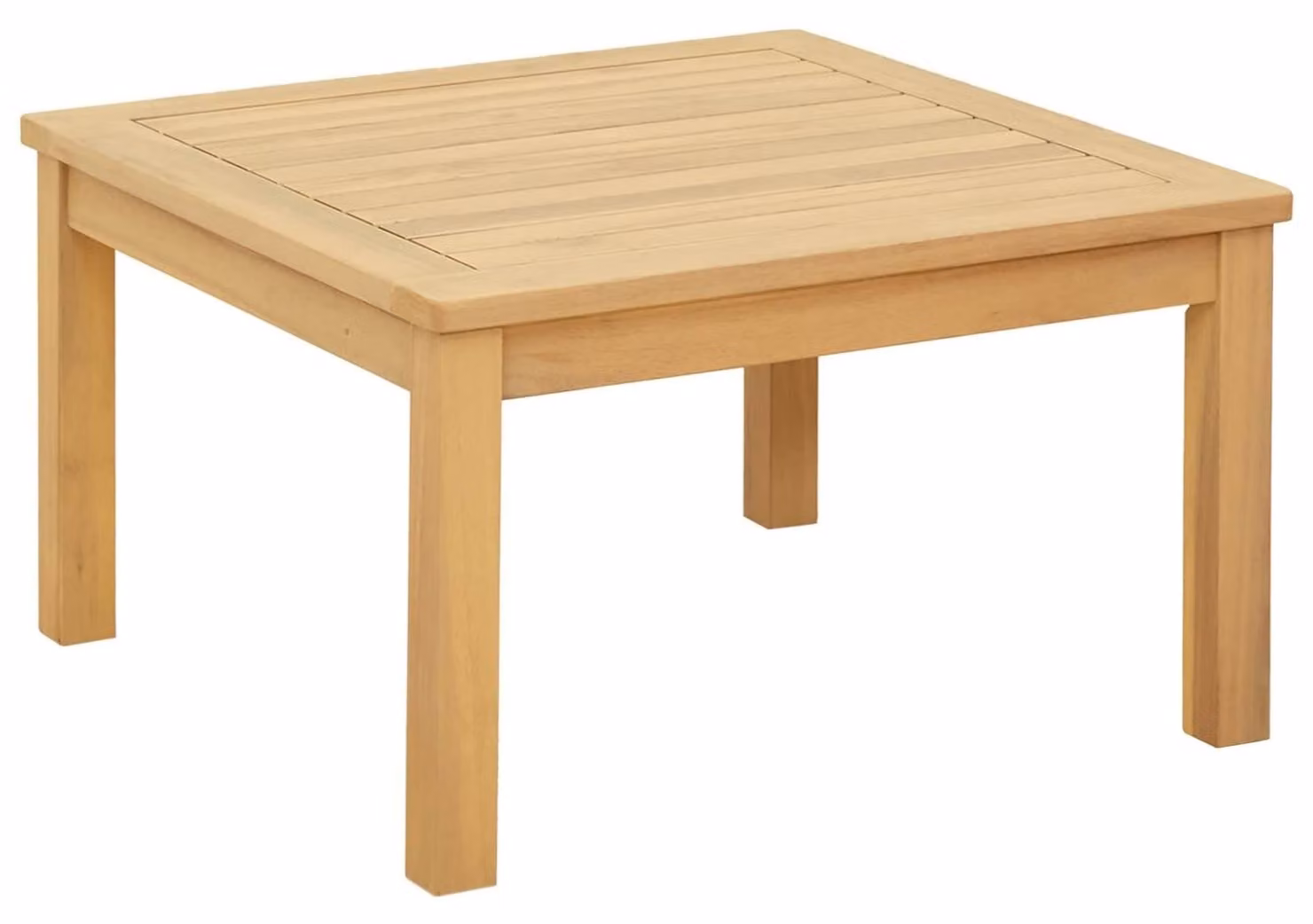 Tavolino da salotto in legno di acacia massello, dimensioni 60 x 60 x 36 cm