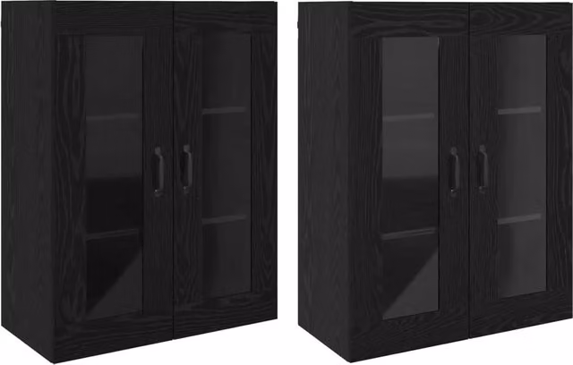 Armadi da Muro 2 pz Rovere nero 69,5 x 34 x 90 cm CFW4098187