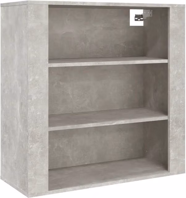 Mobile a parete HELLOSHOP26 in legno composito grigio cemento opaco L 80 cm x P 33 cm x H 80 cm