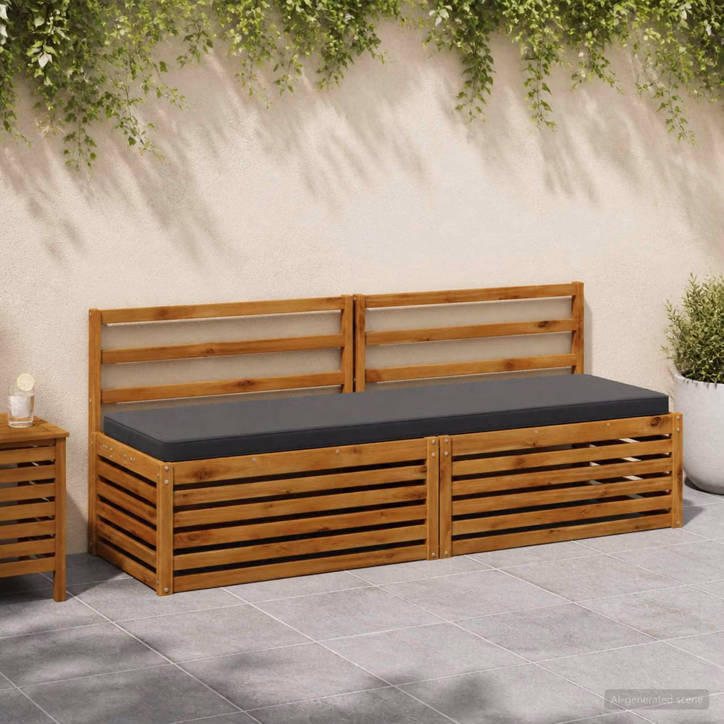 Cuscino per Panchina vidaXL VUGHT in Poliestere Antracite con Rivestimento Rimovibile e Resistente ai Raggi UV