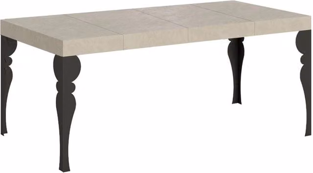 Tavolo Allungabile Moderno GIORDANOSHOP Colore Antracite L/P/H: 90-246 x 90 x 77 cm