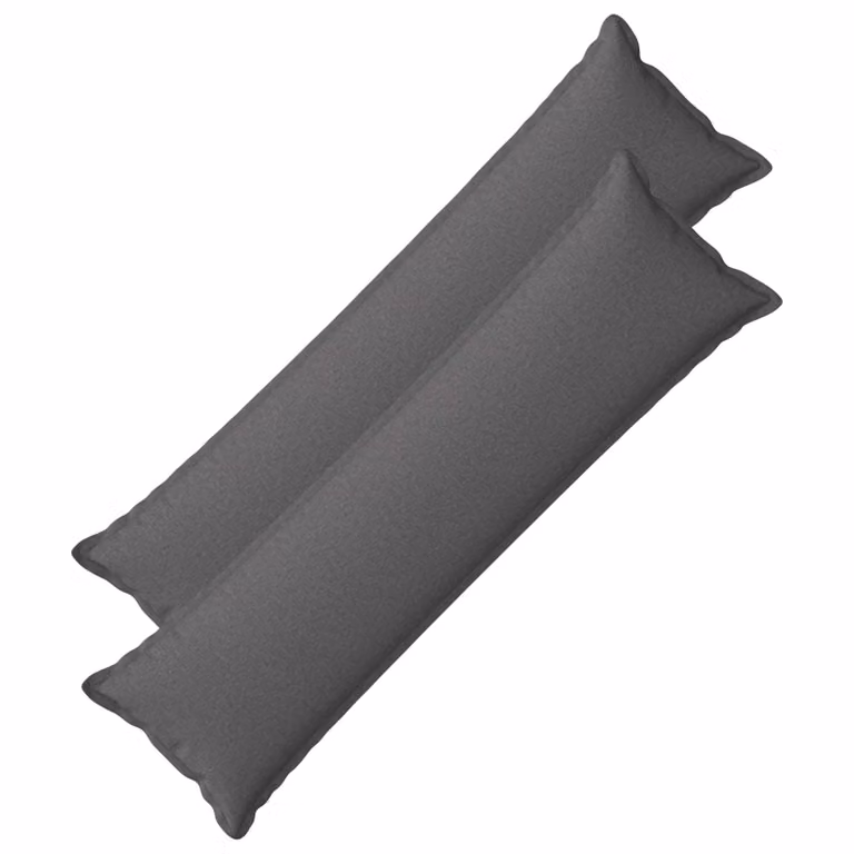 Set di 2 federe vidaXL HOUTEN grigio, L/P: 145 x 40 cm