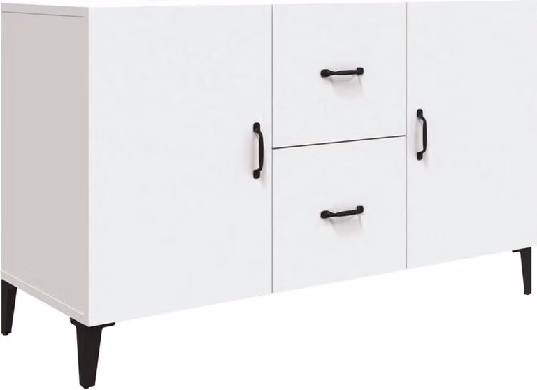 Credenza Bianca 100x36x60 cm in Legno Multistrato