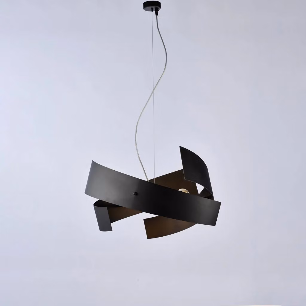 Lampada a sospensione moderna Elisa di BELIGHT in metallo nero con 3 luci e altezza regolabile – 2