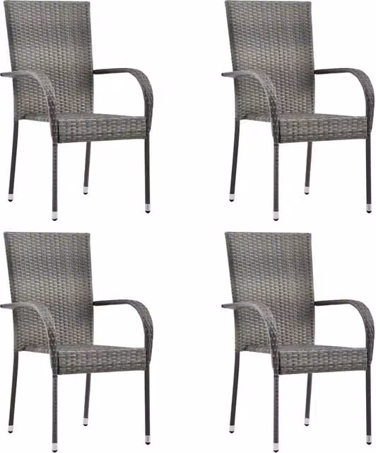 Set Mobili da Pranzo per Giardino 5 pz Grigio 3068751