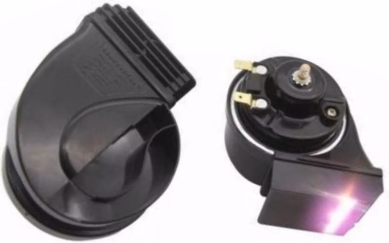 12V 10A 110db 50W trombe per moto con lampada LED acciaio