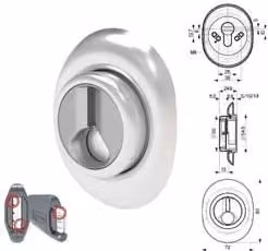 Defender Magnetico ad Altezza Fissa Mottura in Acciaio Cromato Satinato Argento 72 MMX90
