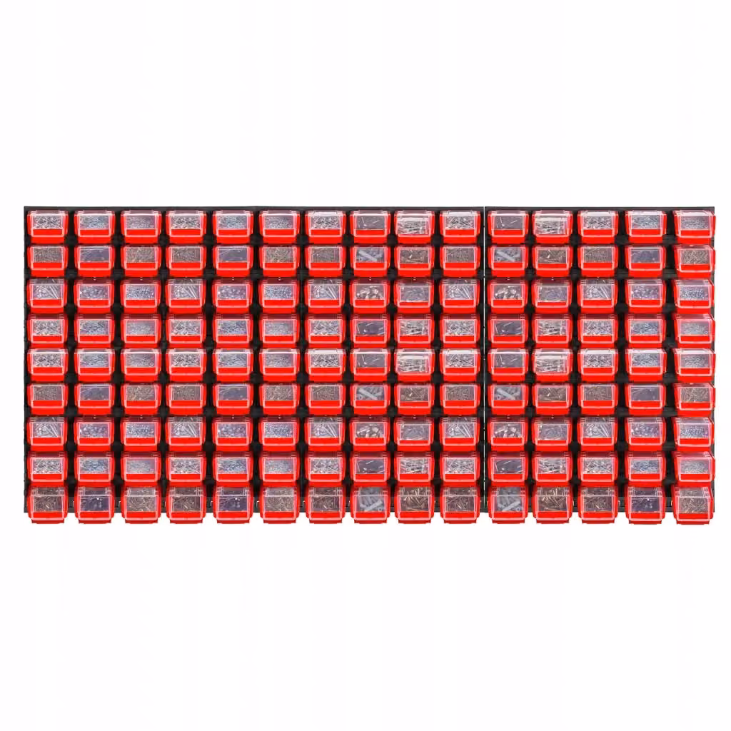 Pannello portautensili da parete KADAX per officina e garage, nero e rosso, L: 174 cm, H: 78 cm – 2