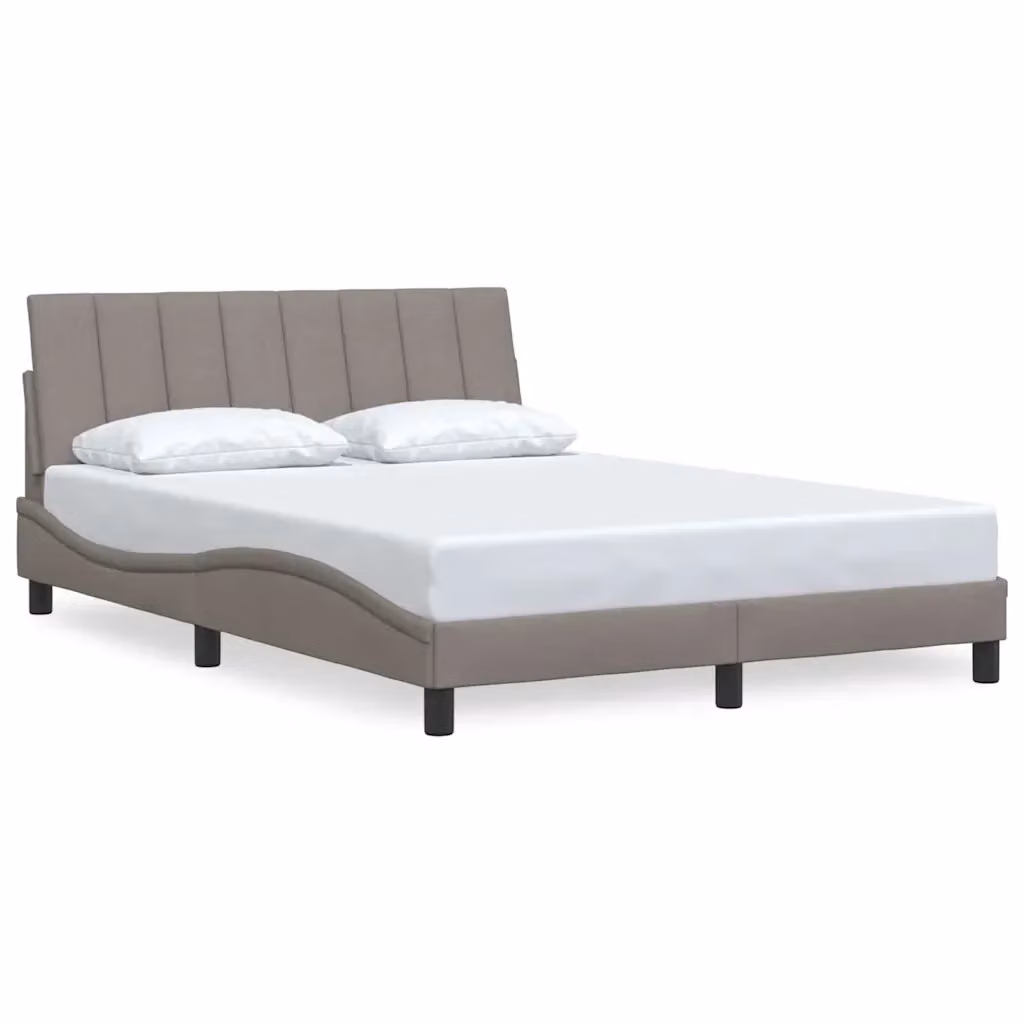 Giroletto senza materasso Hanko vidaXL in tessuto beige e grigio L/P/H: 140 x 190 x 105 cm – 2