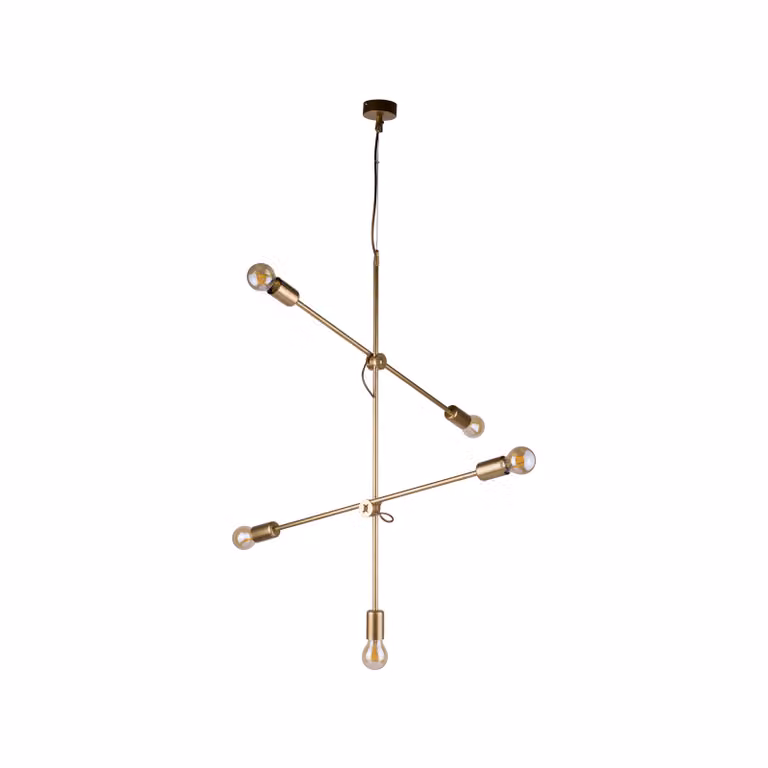 Lampadario STICKS dorato 5xE27x60W in metallo, dimensioni: 120x73x73 cm, IP20, Nowodvorski Lighting