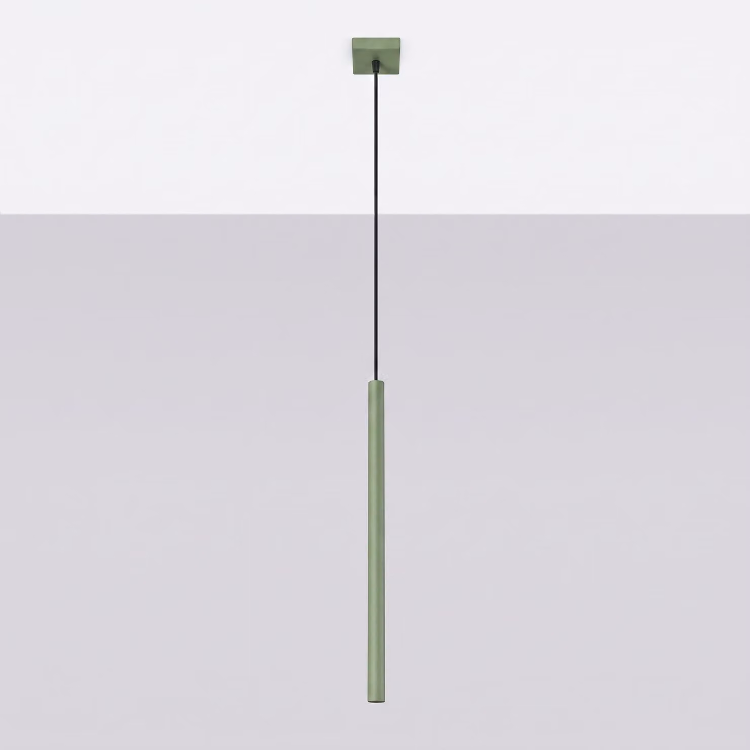 Lampada a sospensione PASTELO 1 color salvia 1xG9 8W acciaio 120x8x8 cm Sollux Lighting
