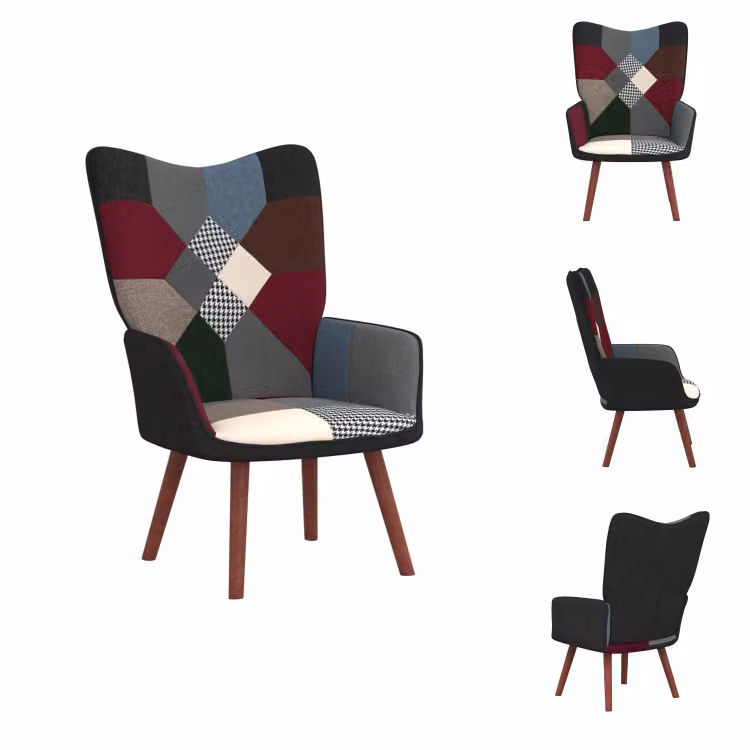 vidaXL Poltrona relax tessuto patchwork - Poltrona