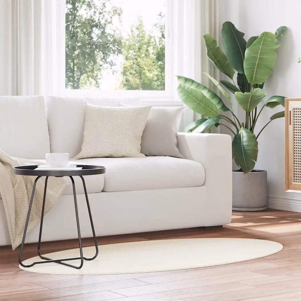 Tappeto moderno vidaXL HUARTE color beige, lavabile e antiscivolo, 80 x 150 cm, 100% poliestere