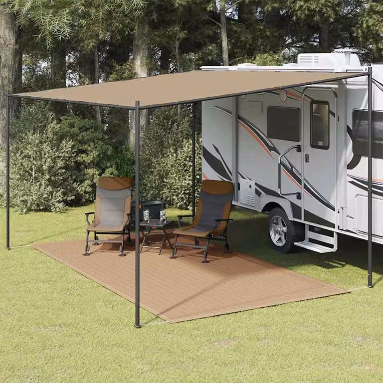 vidaXL Tappeto da Tenda 200x400 cm Grigio Talpa