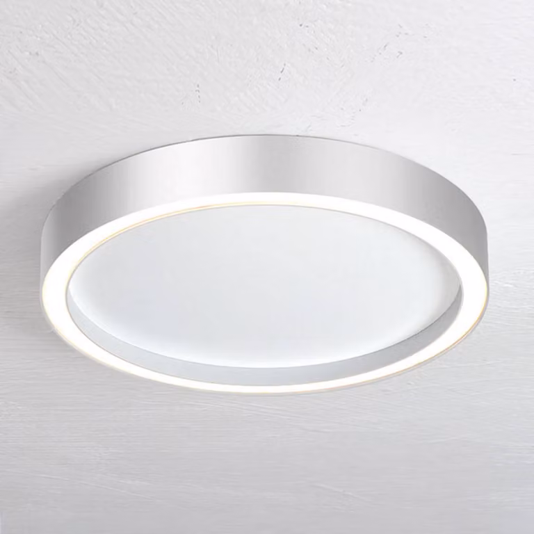 BOPP Plafoniera a LED Aura, dimmerabile, Alluminio / Grigio / Zincato, Soggiorno / Sala da pranzo, Alluminio, Moderno, Plafoniera LED