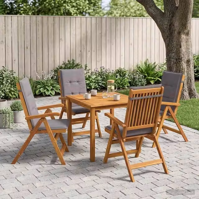 Set da pranzo da giardino 5 pezzi 4-Posti Antracite 3434597