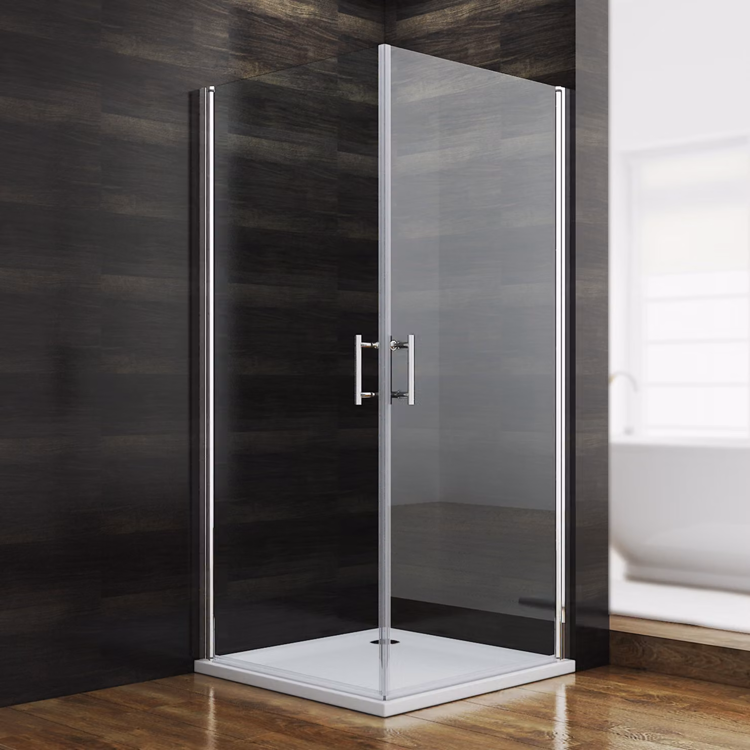SONNI Cabina doccia angolare Nano Doccia Porta girevole Pannello doccia Parete doccia 70x70x185cm