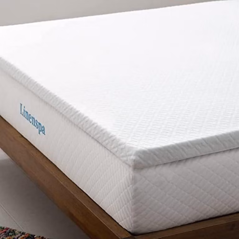 Topper per materasso Memory foam al gel - 140 x 200 cm - 5 cm - Bianco