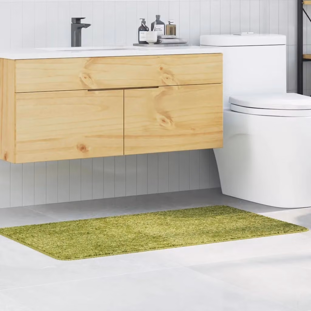 Tappetino da bagno antiscivolo e lavabile vidaXL Verde L: 70 cm, P: 120 cm