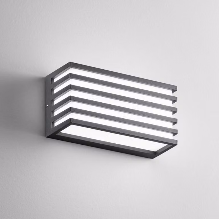 INTEC Applique da esterni a LED Dukrot, Nero, Alluminio, Moderno, Applique LED da esterni