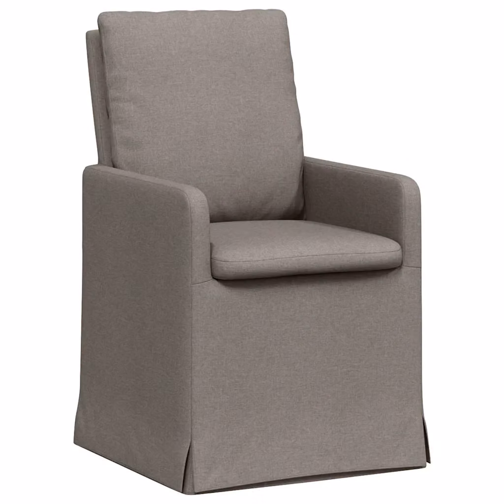 Set di 2 sedie da pranzo vidaXL in tessuto color talpa, L/P/H: 57 x 67 x 98 cm – 2