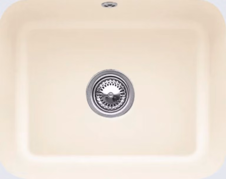 Lavello Villeroy&Boch, lavello da cucina Cisterna 60C Ivory 550x440mm, larghezza base 60cm