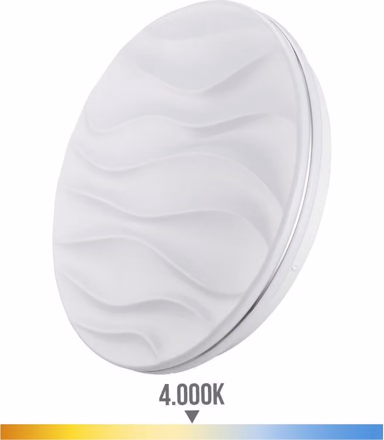 lampada da parete super led a superficie 24w 2490lm 4000k ø38x7cm modello desert edm