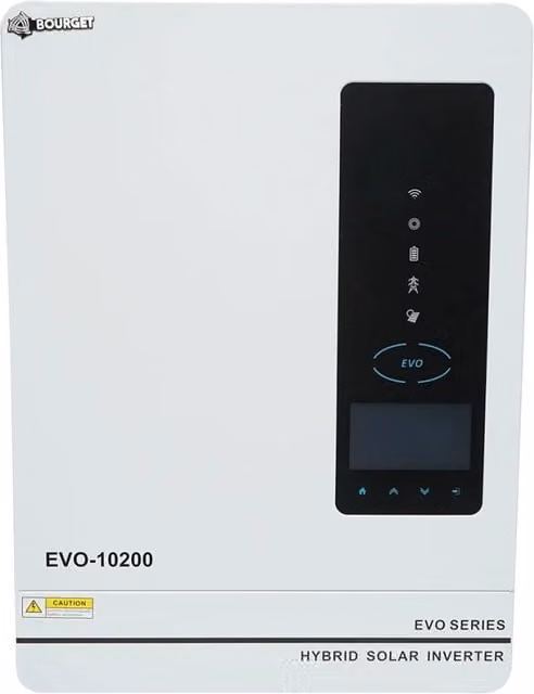 Inverter solare ibrido Bourget EVO-10200 monofase 10,2 KW 48 V 160 A MPPT ON/OFF-GRID colore bianco – 1