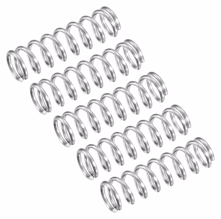 5 molle a compression in acciaio inossidabile 304, dimensioni 6x0,8x20 mm, a spirale