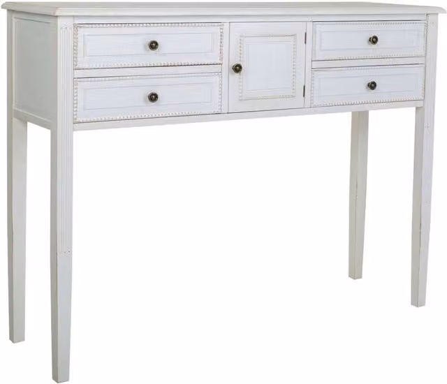 Mobile da ingresso in legno laccato bianco 120x36x92h