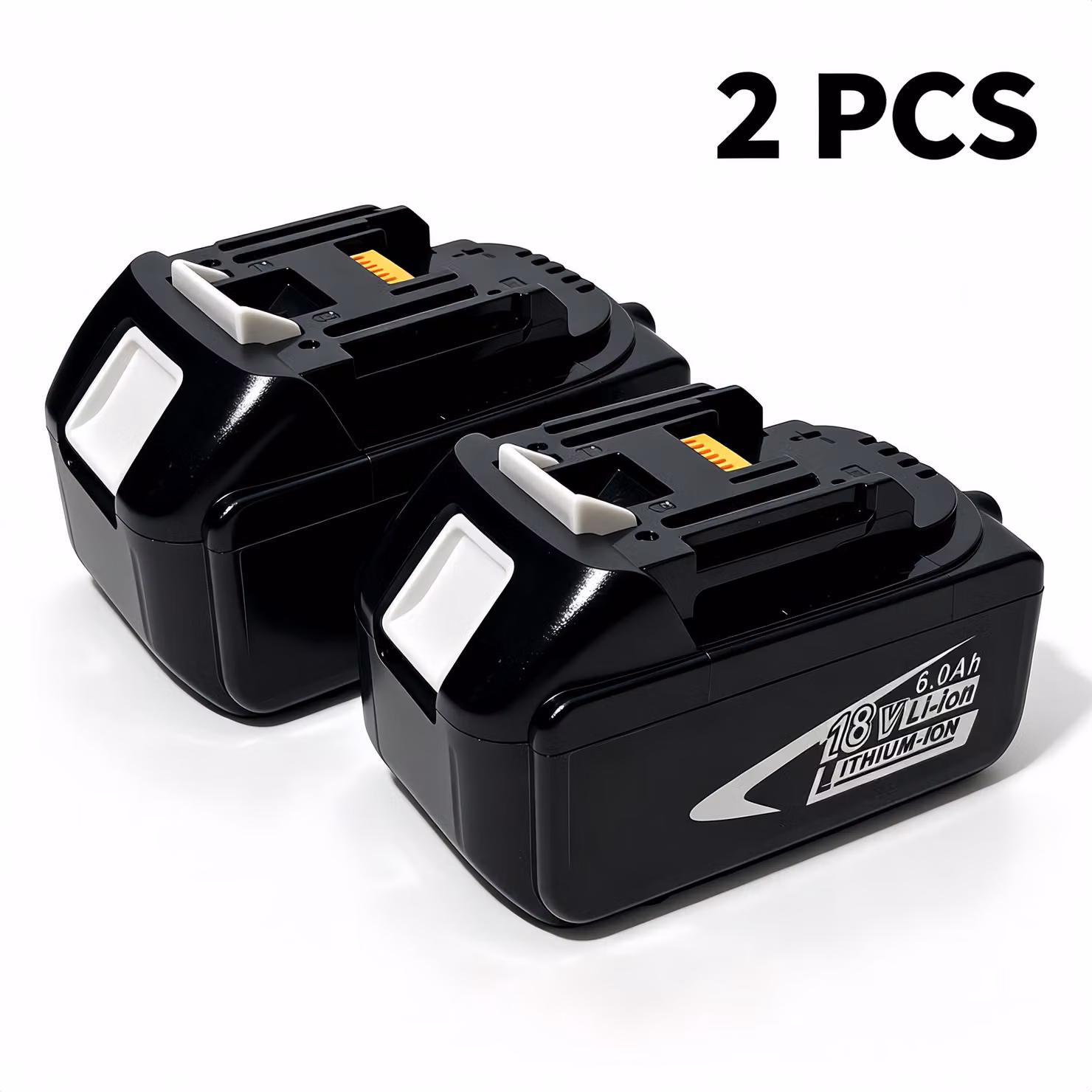 2× Batteria di ricambio Makita 18V 6,0 Ah Li-Ion, compatibile BL1860B BL1850B BL1840B serie LXT, indicatore LED