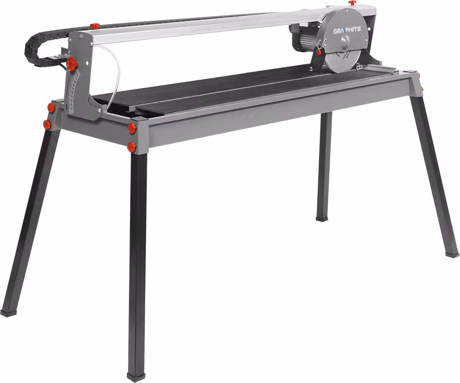 Tagliapiastrelle GRAPHITE 1200W, 230x25, campo di taglio 1000 mm, lama: 230 mm x 25 mm, 2950 al minuto, profondità di taglio massima 90º/45º 43/37 mm,