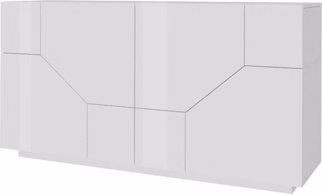 Credenza 4 Ante 220,1x43x86 cm Alien Bianco Lucido