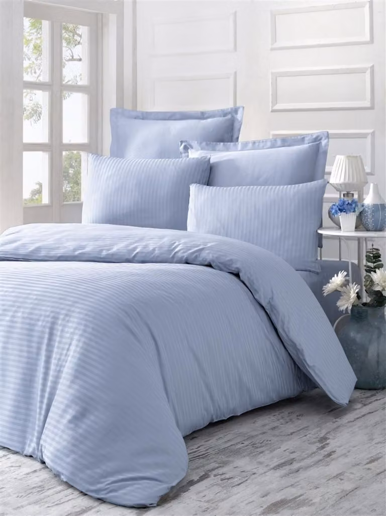 L'Essentiel Linge de Maison, Linea- VCQ7344, Blu, Piumino, 100% cotone sateen