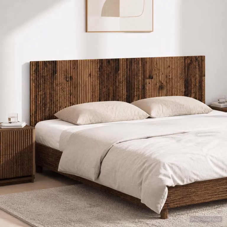 Testiera da muro vidaXL ARNHEM in legno ingegnerizzato marrone con ripiano integrato L: 160 cm, H: 50 cm, P: 13,4 cm
