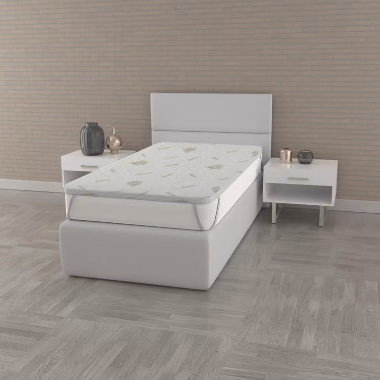 Materasso topper in memory foam con aloe vera, per letto singolo, 80 x 190 cm