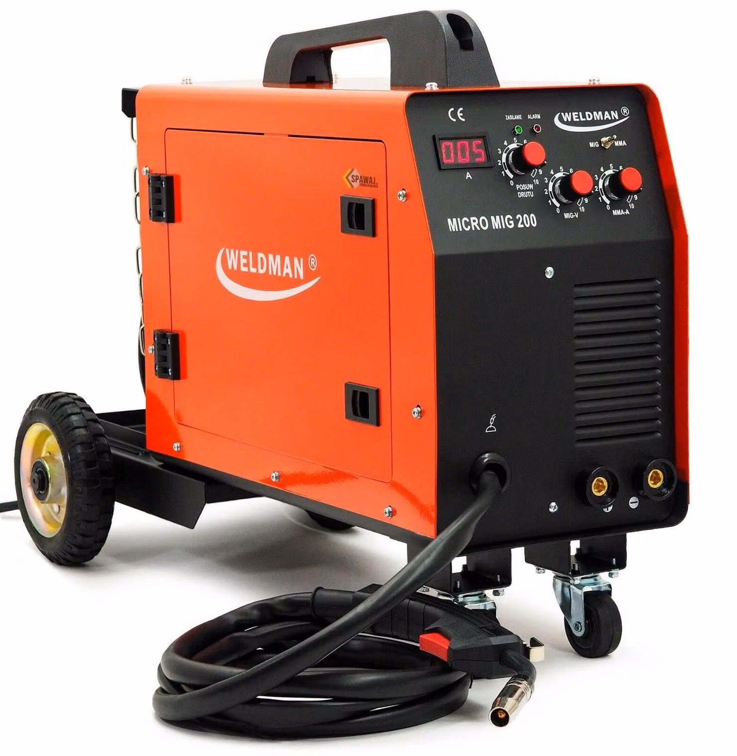 Saldatrice MIG/MAG - 200 Ampere - 230 Volt - Semi-professionale con tecnologia inverter IGBT